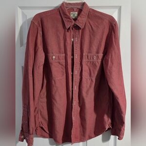 Medium JCREW Chambray Red Button-Down Shirt